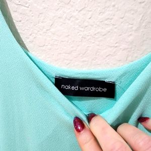 Naked Wardrobe mint tank dress, sz small